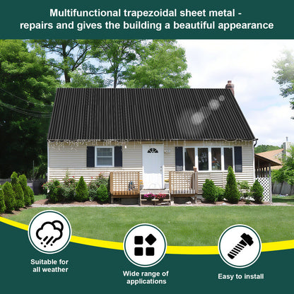 Dakpanelen – Dakplaten – Dakbedekking – Dakplaat – Golfplaat – Gegalvaniseerd Staal – 129x46 cm – 0,25 mm Dikte – Groen – Set van 36 stuks – Weerbestendig & Lichtgewicht