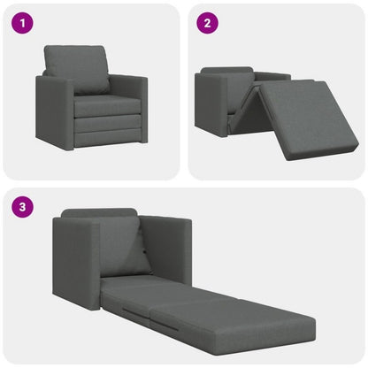 Slaapbank – Bedbank – Slaapbankje – Zitbank – 2-in-1 Meubel – Antraciet – Ruimtebesparend – Comfortabele Zachte Kussens