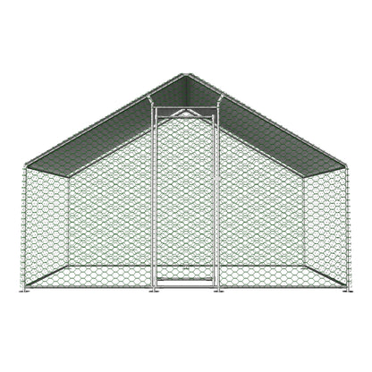 Buitenren – Kippenren – Konijnenren – Dierenren – Hekwerk Buiten – Robuust Metalen Frame – Veiligheidsluiting Met PE-Doek 3x2x2m
