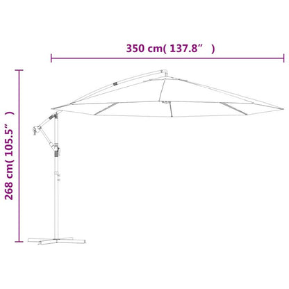 Parasol – Tuinparasol – Buitenscherm – Zonnescherm – Ronde Parasol – 350 Cm Diameter – Weerbestendig Polyester