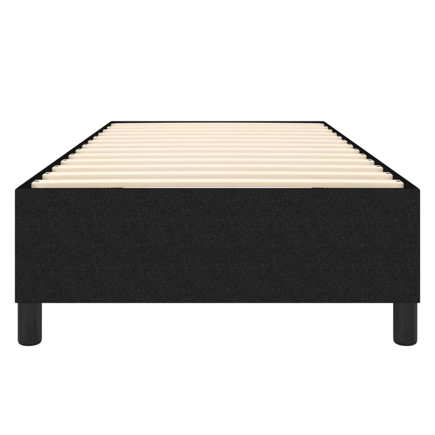 Bed frame without mattress Black 100x200 cm fabric, Bed Frame with Slat Support Platform Bed Frame (without Mattress) for Bedroom