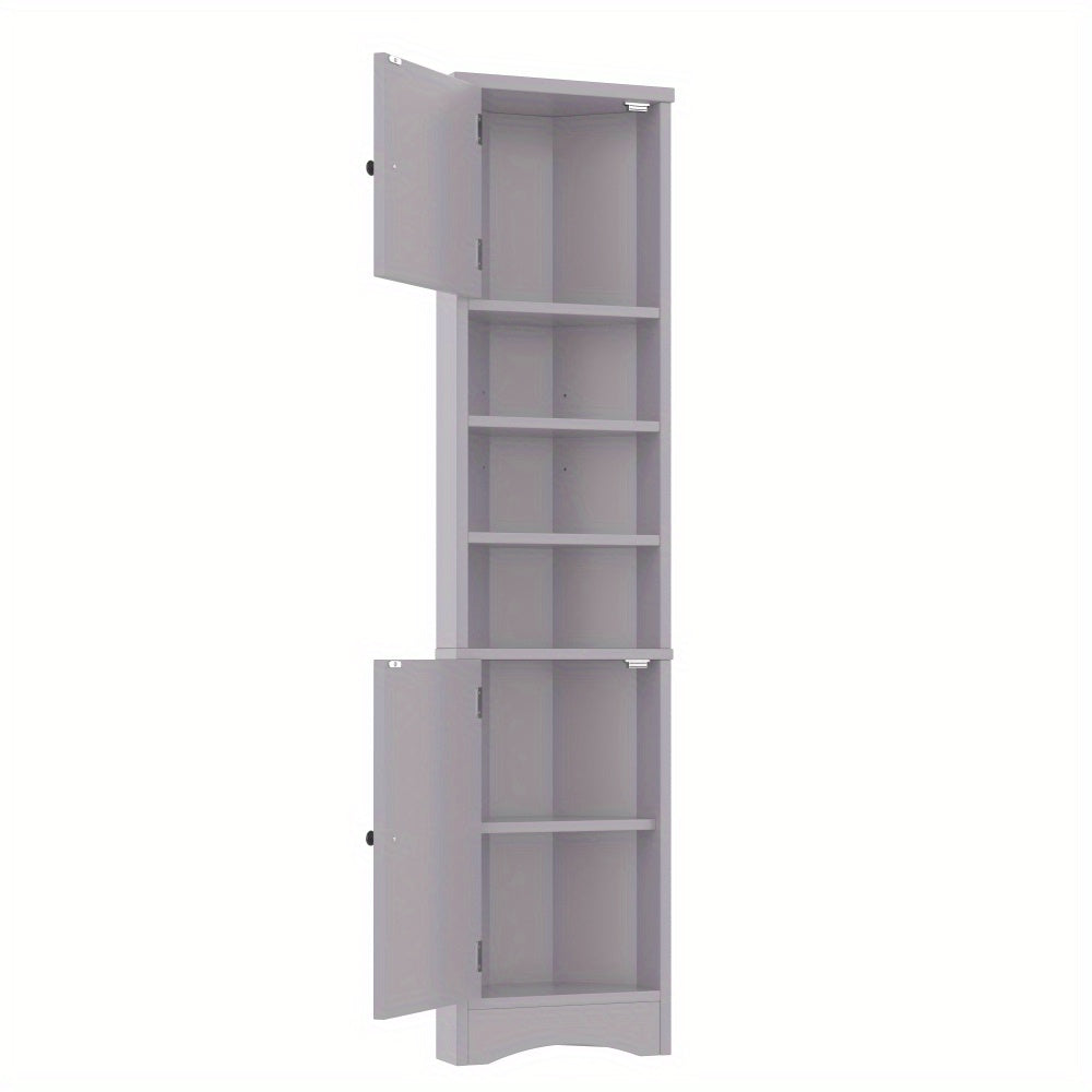 Halmeubel – Halkast – Garderobekast – Schoenenkast – Opbergkast – Driehoekig Ontwerp – Verstelbare Planken – Wit – 36,5x24,5x170 cm – Duurzaam Materiaal Zonder Hout – Eenvoudig Te Monteren