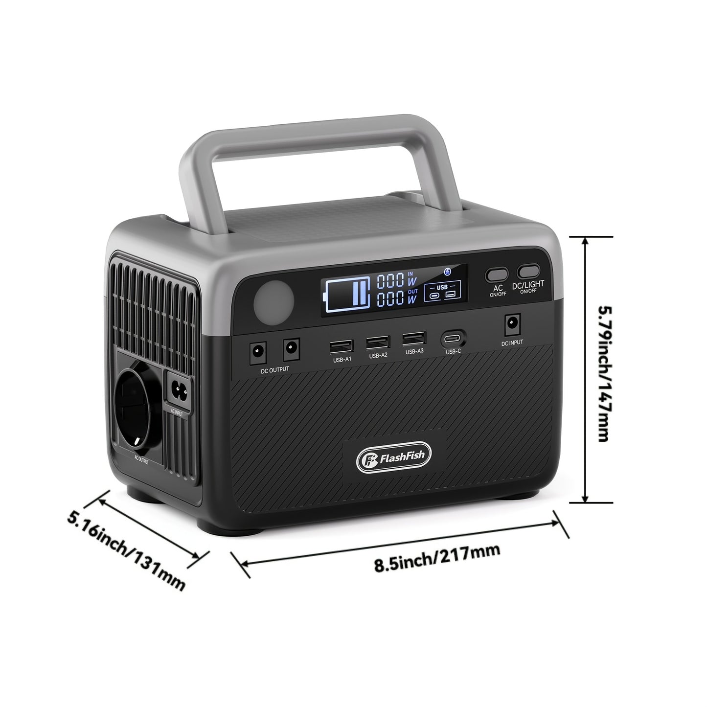 Draagbare Power Station – Mobiele Generator – Outdoor Accu – Noodstroomvoorziening – Camping Generator – 300W Vermogen – 230,4Wh LiFePO4 Batterij