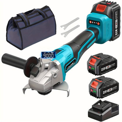 Haakse Slijper – Slijptol – Slijpmachine – Accu Slijper – Elektrische Slijper – 21V Draadloos – 125 mm Schijf – Brushless Motor