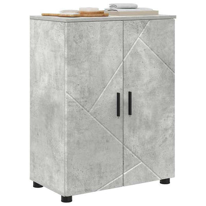 Simple European-Style Bathroom Furniture Set, Stylish and Practical Decorative Bathroom Storage, Concrete Gray Bathroom Cabinet with Shelf, 60 x 35 x 80 cm, Treated Wood