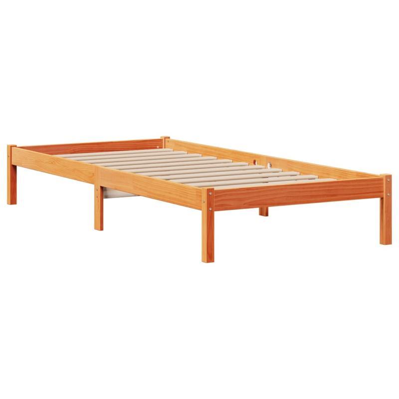 Modern Bookcase Bed with Built-in Shelves - Space-Saving Design, Hardwood Construction, Easy Assembly - for Small Apartments, Dorms, Studios - Marrone Cera (Brown-) - Mattress Not Included - Model 100x200cm (39x79"), Dorm Roo