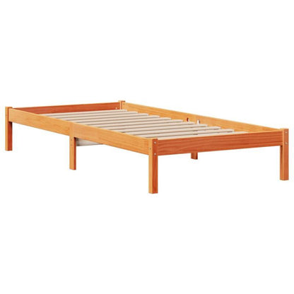 Modern Bookcase Bed with Built-in Shelves - Space-Saving Design, Hardwood Construction, Easy Assembly - for Small Apartments, Dorms, Studios - Marrone Cera (Brown-) - Mattress Not Included - Model 100x200cm (39x79"), Dorm Roo