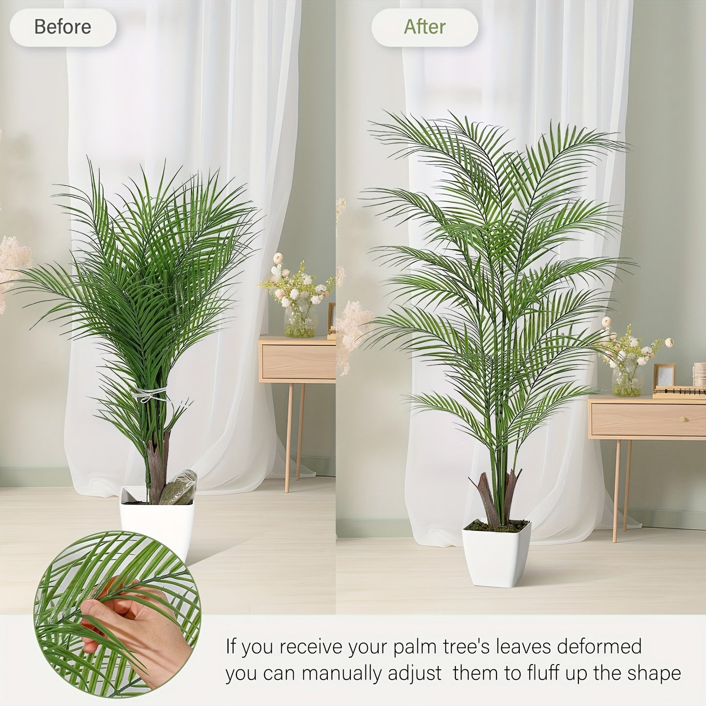 Kunstmatige Areca Palm – Nep Palmboom – Faux Areca Plant – Kunstplant Met Pot – Vloerplant 155 cm – Levensecht Design – Onderhoudsvriendelijk