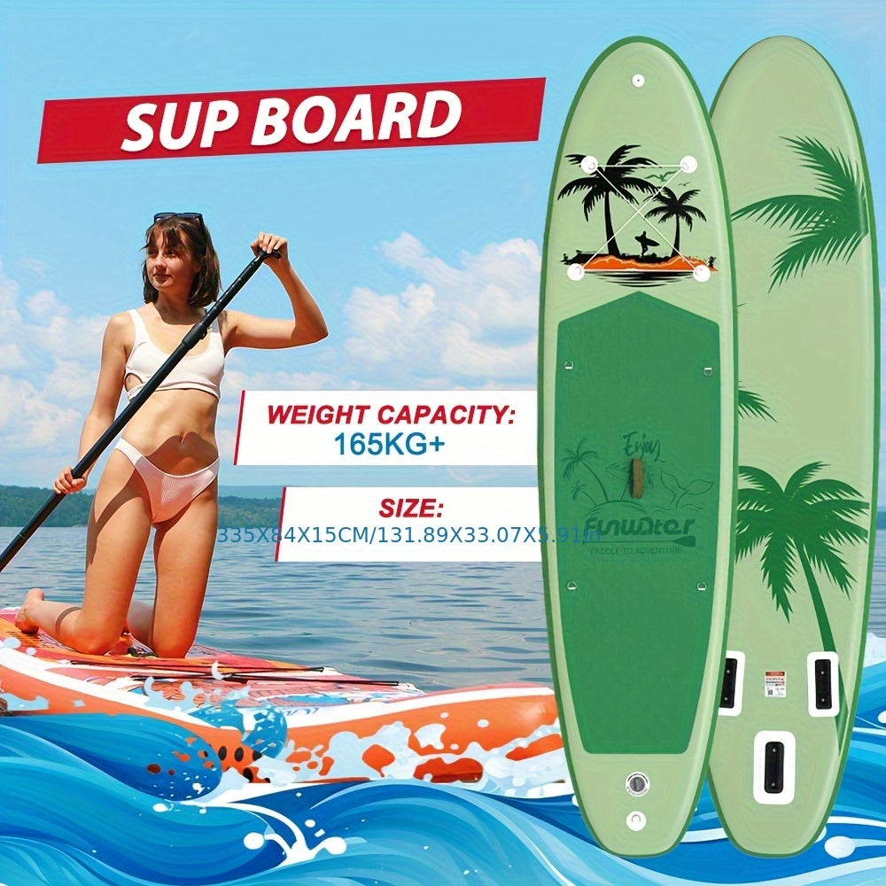 Paddleboard – SUP Board – Opblaasbaar Board – Stand Up Paddle – Watersportboard – Groen Shadow Coconut Breeze – Stevig PVC Materiaal – Compact Op te Bergen