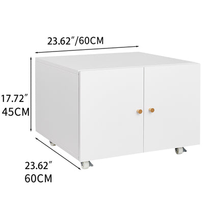 Printerstandaard – Printertafel – Printerwagen – Faxstandaard – Opbergrek – Aluminiumlegering – In Hoogte Verstelbare Schappen – Zwenkwielen Met Rem – Opvouwbaar Design – Wit