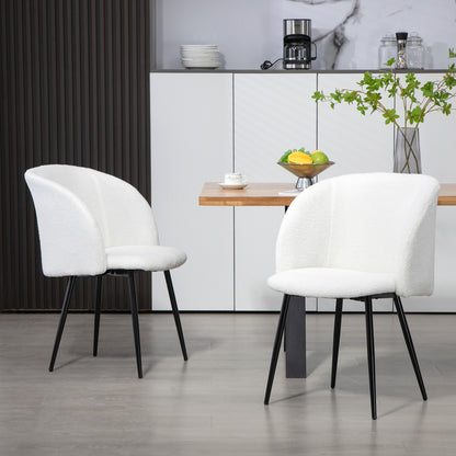 Eetkamerstoel – Keukenstoel – Stoel – Zitstoel – Woonkamerstoel – Set van 2 – Stof en Stalen Poten – 55x62x80 cm – Ergonomisch Comfortabel
