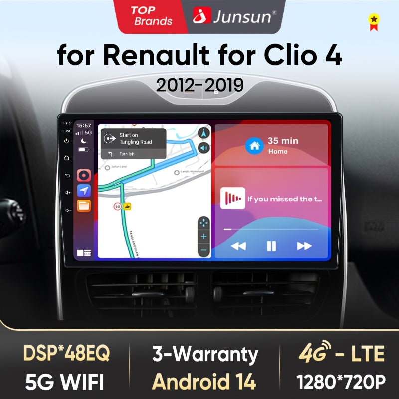 Multimediasysteem Renault Clio 4 – 2DIN Autoradio – Car Multimedia – GPS Navigatie – Android Auto – 4G Internet – 10 Inch Touchscreen – 4GB RAM 64GB Opslag