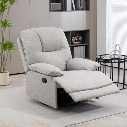 Relaxfauteuil – Relaxstoel – Loungestoel – Verstelbare Fauteuil – TV-stoel – Verstelbare Rugleuning Tot 145° – Pocketvering Kern & Linnenlook Stof – Grijs