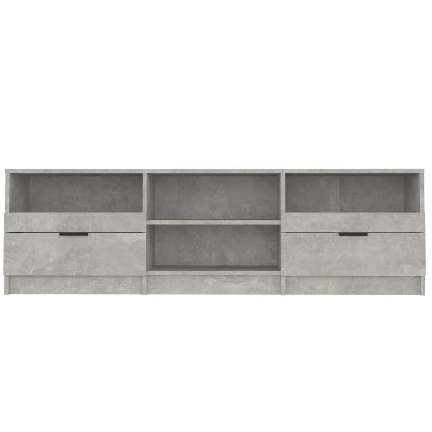 TV Cabinet Concrete Grey 150x33.5x45 cm Engineered Wood TV Stand Entertainment Center with Storage, Media Television Table for Living Room Bedroom