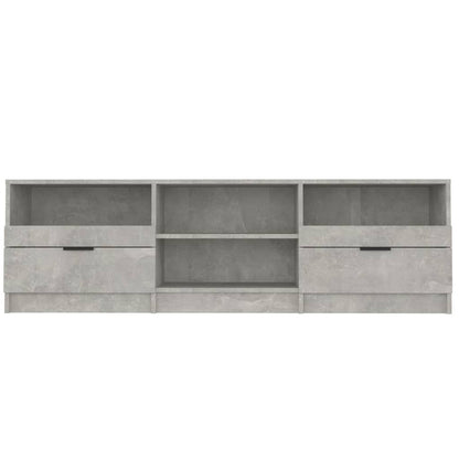 TV Cabinet Concrete Grey 150x33.5x45 cm Engineered Wood TV Stand Entertainment Center with Storage, Media Television Table for Living Room Bedroom