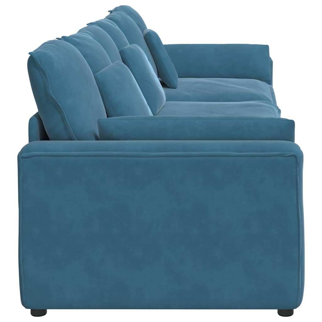 Hoekbank – Modulaire Bank – L-vormige Bank – Zitbank – Loungesofa – Velvet Bekleding – Stevig Metalen Frame – Donkergroen