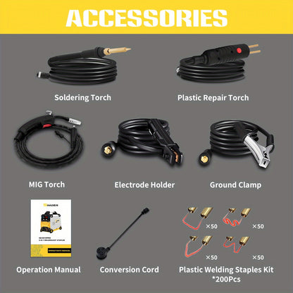 Lasapparaat – Lasmachine – Mig Lasser – Tig Lasser – Kunststof Lasser – 5-in-1 Multifunctioneel – Snel Opwarmend Tot 600°C