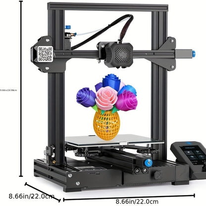 3D-printer – 3D Printmachine – Additive Printer – 3D Printer Kit – Zwart – Snelle Prints Tot 250 mm/s – Directe Sprite Extruder
