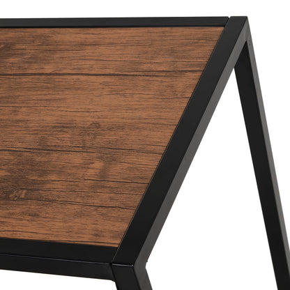 Eetkamerset – Eettafel met 2 Stoelen – 3-Delige Set – Keukentafelset – Woonkamermeubilair – Natuurlijke Kleur – Compact Formaat – Duurzaam Metaal