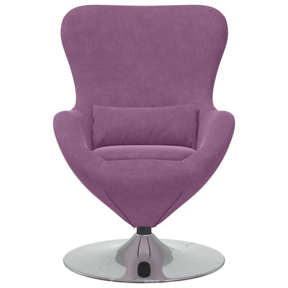 Fauteuil – Draaifauteuil – Relaxstoel – Loungestoel – Armstoel – Paars Fluweel – Met Voetensteun