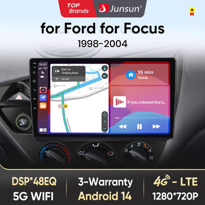 Autonavigeatie – GPS Navigatie – Multimedia Speler – Android Auto – 2DIN Autoradio – 9 Inch Scherm – 4G Verbinding
