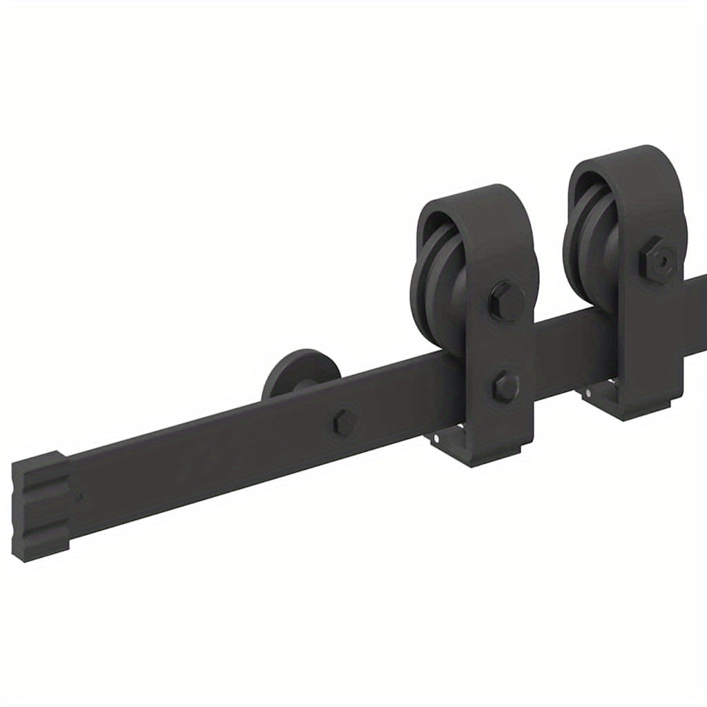 Schuifdeursysteem – Schuifdeurbeslag – Rail Systeem – Barn Deurbeslag – Schuifdeur Kit – Zwart Gepoedercoat Staal – 200 cm Rail – Draagvermogen 100 kg