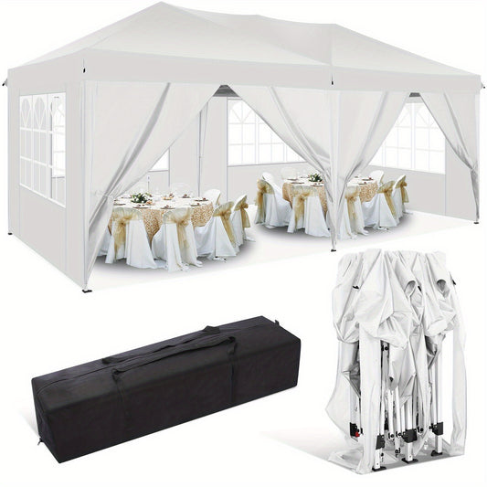 Partytent – Paviljoen – Feesttent – Tuintent – Luifeltent – Pop-up – 3,05x6,1 m – 8 Verwijderbare Zijwanden – Draagtas Inclusief