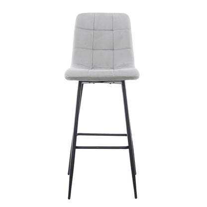 Velvet Fauteuils – Velours Stoelen – Relaxstoelen – Lounge Stoelen – Grijs Met Zwart Houten Frame – Inclusief Voetsteunen – Onderhoudsvriendelijk Hardhouten Frame