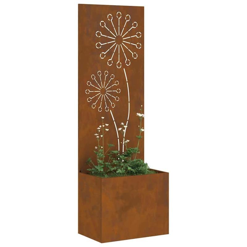 Rustieke Bloempot – Tuinpot – Plantenbak – Buitenbak – Tuinbak – Roestkleurig – Weerbestendig Staal – Stabiele Constructie 50x140 cm