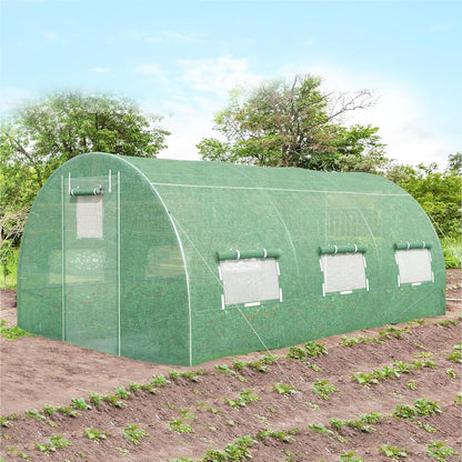 Kassen – Tuinkas – Groentetuin Kas – Serre – Plantentunnel – 4x3x2m – Metalen Frame & 6 Inklapbare Ramen