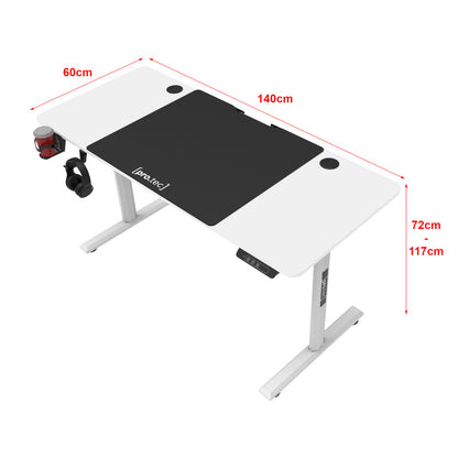 Tuinsettafel – Tuintafel – Bureau – Verstelbare Tafel – Werktafel – Hoogte Verstelbaar – Donkerhout Look – 140x60 cm