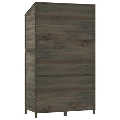 Tuinkast – Tuinberging – Opbergkast – Buitenopslag – Tuinkasten Antraciet – Hoogwaardig Vurenhout – Compact 102x52x174,5 cm