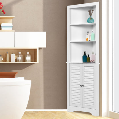 Hoekkast – Hoekmeubel – Badkamerkast – Kolomkast – Opbergkast – Ruimtebesparend Design – Verstelbare Plank