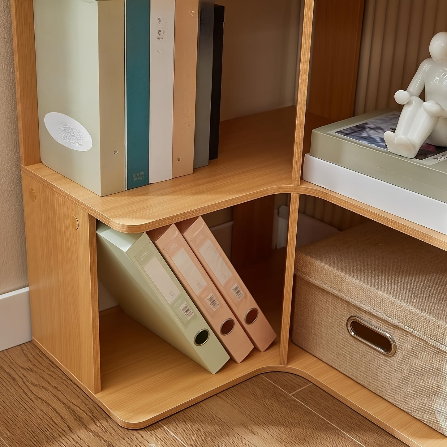 Boekenkast Open – Vloerplank – Boekenkast Met Planken – Wandrek – 6-laags Opbergkast – Houtkleur Metaalframe – 158 cm Breed – Stevig En Gemakkelijk Te Monteren