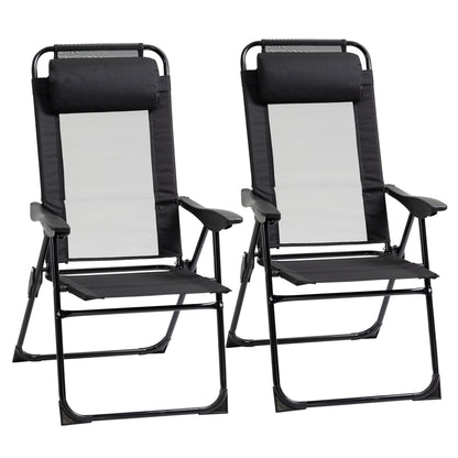 Verstelbare Tuinstoelen – Ligstoel – Relaxstoel – Campingstoel – Balkonstoel – Inklapbaar – Weerbestendig – Met Kussen