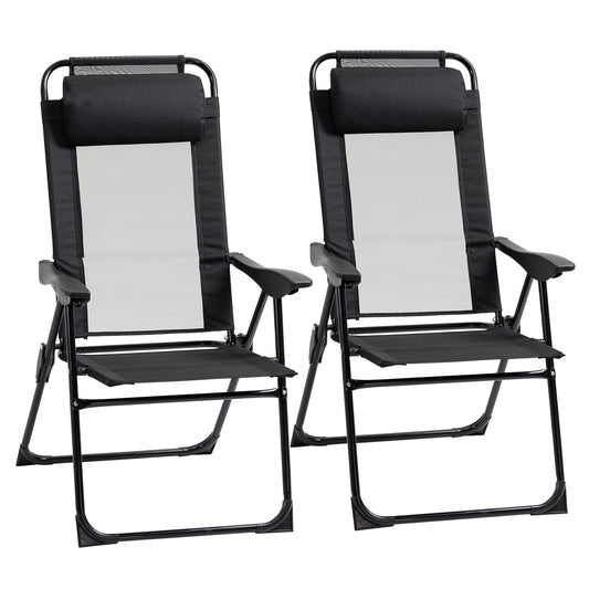 Verstelbare Tuinstoelen – Ligstoel – Relaxstoel – Campingstoel – Balkonstoel – Inklapbaar – Weerbestendig – Met Kussen