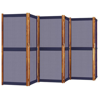 Folding Screen with 6 Panels 420X180 Cm Dark Blue Suitable for Offices, Bedrooms And Laboratories