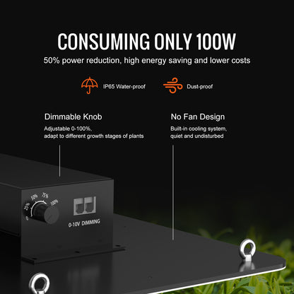 LED Kweeklamp – Groeilamp – Bloeilamp – Plantenlamp – Grow Light – 200W Full Spectrum – Dimbaar – Waterdicht – Lange Levensduur
