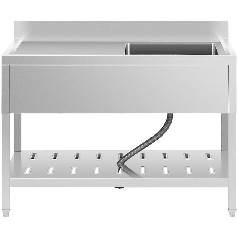 Spoelbak – Gootsteen – Keukenspoelbak – Wasbak – Spoeltafel – RVS 304 – Grote Spoelbak 49x42x24,5 cm – Verstelbare Poot 10 mm