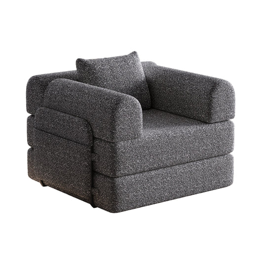 Slaapbank – Bedbank – Sleeperbank – Multifunctionele Bank – Convertible Sofa – Grijs – Ruimtebesparende Bergruimte – Metaalframe Zonder Hout