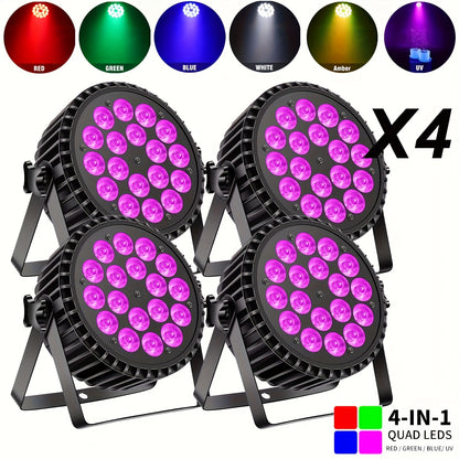 LED Par Lamp – Podiumverlichting – Feestverlichting – Disco Licht – Stage Light – RGBWA + UV 6-in-1 LED’s – Aluminium Behuizing Met DMX 7/10-Kanaals En Strobe Effect