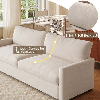 Bank – Tweezitsbank – Sofa – Loveseat – Zithoek – Beige Kleur – Oversized Comfortabele Zitting – Eenvoudige Montage