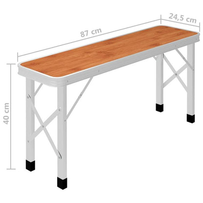Campingtafel – Campingset – Picknicktafel – Tafel Met Banken – Inklapbaar – Aluminium – Compact