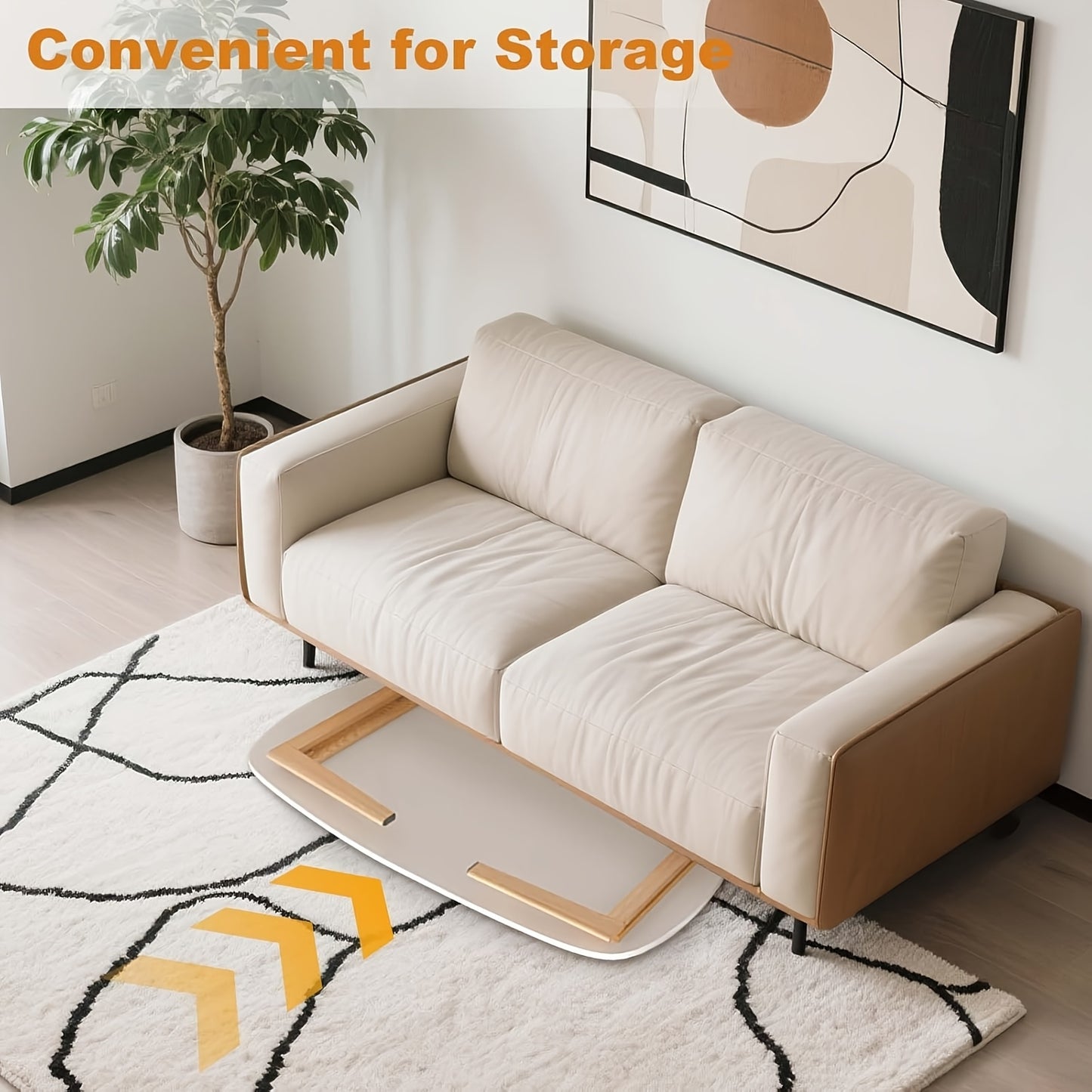 Opvouwbare Tafel – Klaptafel – Vouwtafel – Inklapbare Tafel – Koffietafel – Compact 80x50x44 cm – Stevige MDF Constructie – Ruimtebesparend Design