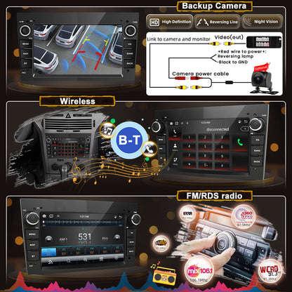 Autostereo – Autoradio – Multimedia Systeem – Double Din – Carplay Android Radio – 7-Inch Touchscreen – Android 15 OS – 6GB RAM 128GB Opslag