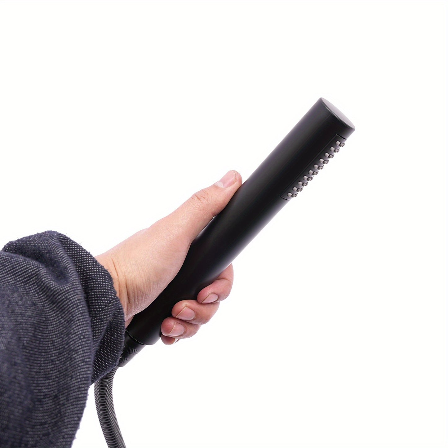 TOOL1SHOOO Black Bathtub Shower Faucet 3pcs, Modern Black Shower Set with 360° Swivel Spout And 59.94-80.01 cm Stainless Steel Flexible Hose, Suitable for Hotel Bath Center And Home Use.
