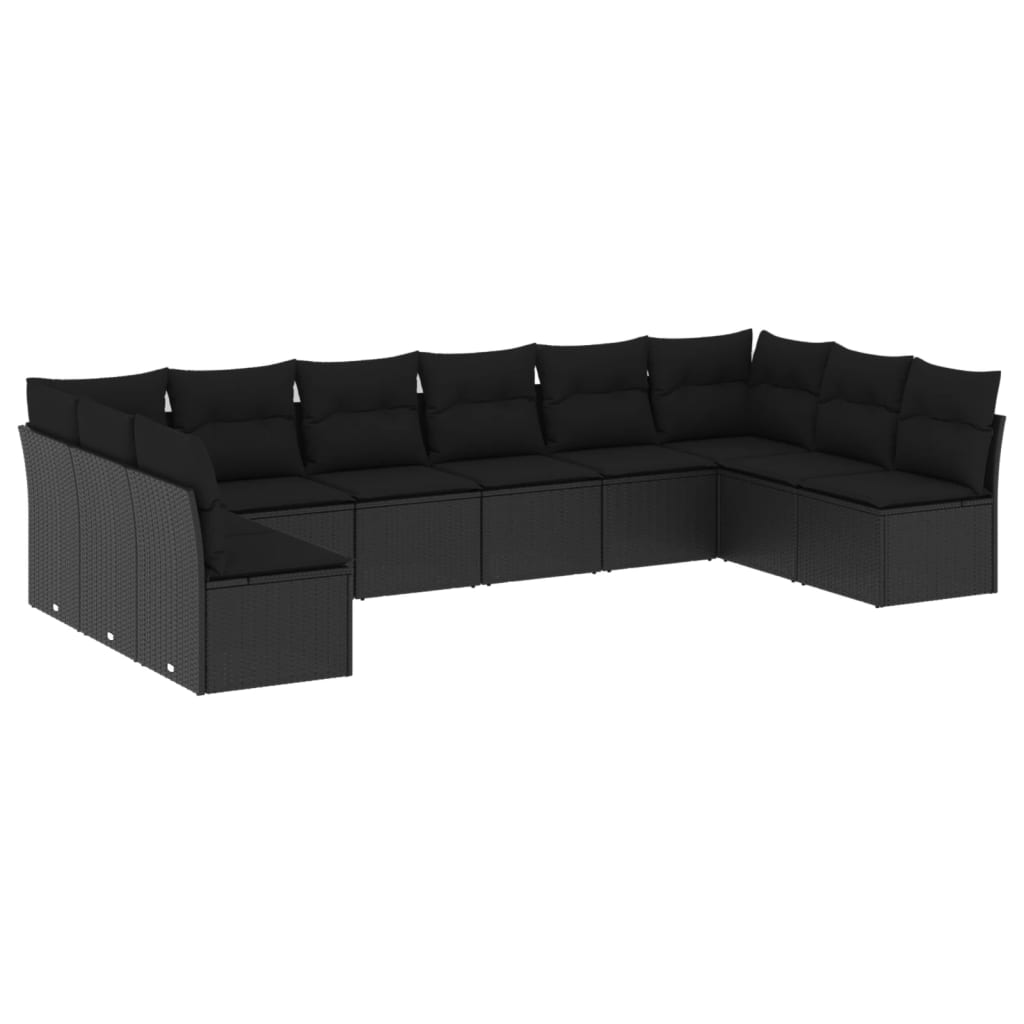 Loungeset – Loungesets – Tuinset – Loungesofa – Tuinmeubel – Zwarte Kleur Zonder Tafel – Weerbestendig PE Rattan – Afneembare Wasbare Kussenhoezen