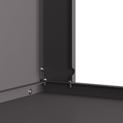 Vuurschaal – Vuurkorf – Tuinhaard – Buitenhaard – Terrashaard – Zwart Staal – Rechthoekig Design – 60x40x96 cm – Efficiënte Ventilatie – Opbergruimte