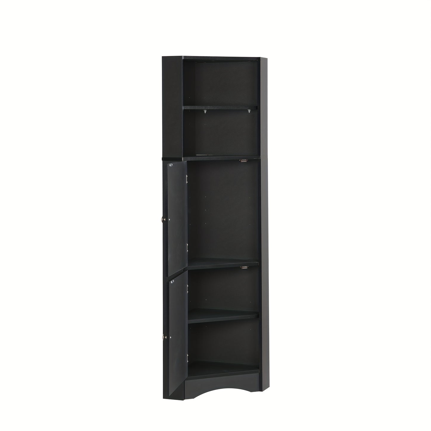Badkamerkast – Medicijnkast – Badkamermeubel – Opbergkast – Kast Met Opbergruimte – Zwart – Smal Design – Verstelbare Planken
