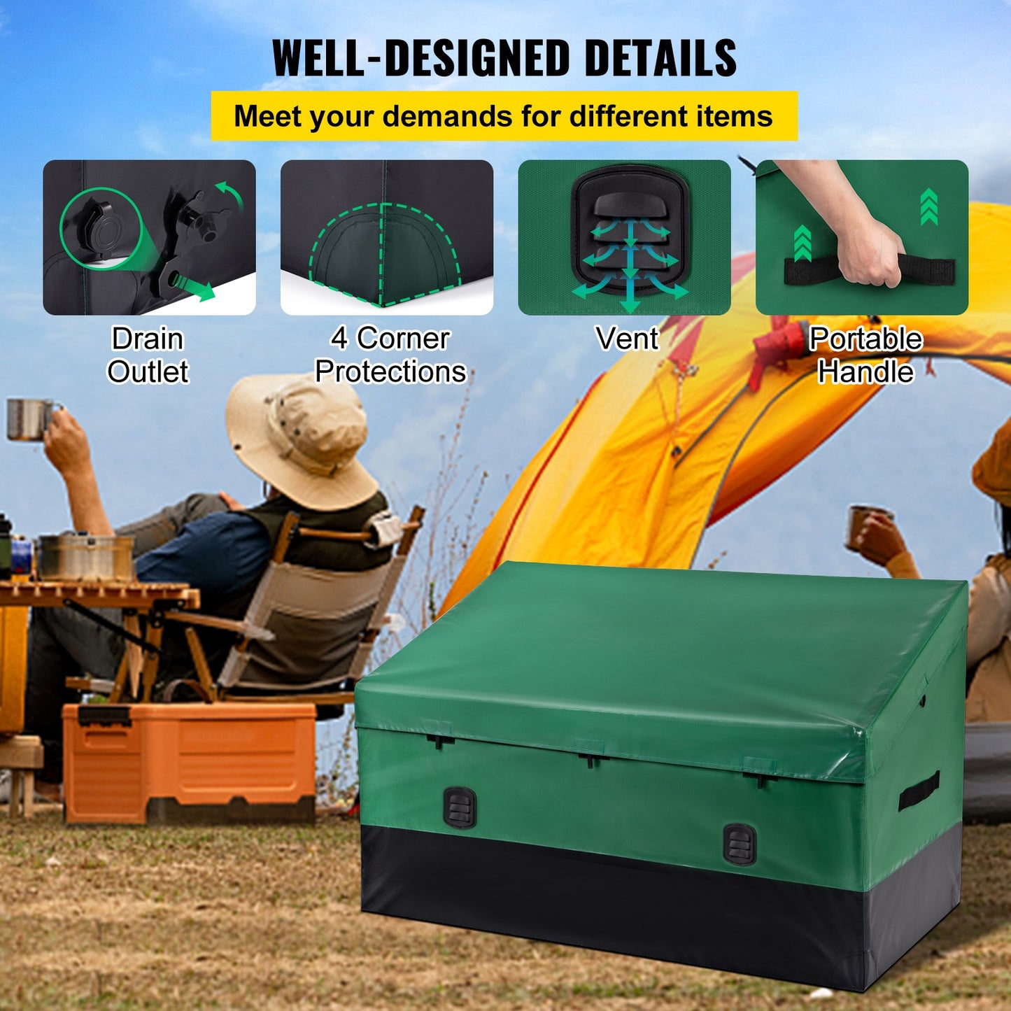 Buitenopslagbox – Tuinbox – Opbergbox Buiten – Terrasbox – Balkonbox – Waterdicht – 230 Gallon Ruimte